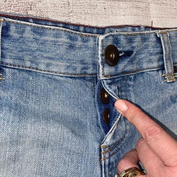 American Eagle ripped distressed 100% cotton short shorts sz 4 women - Picture 3 of 8